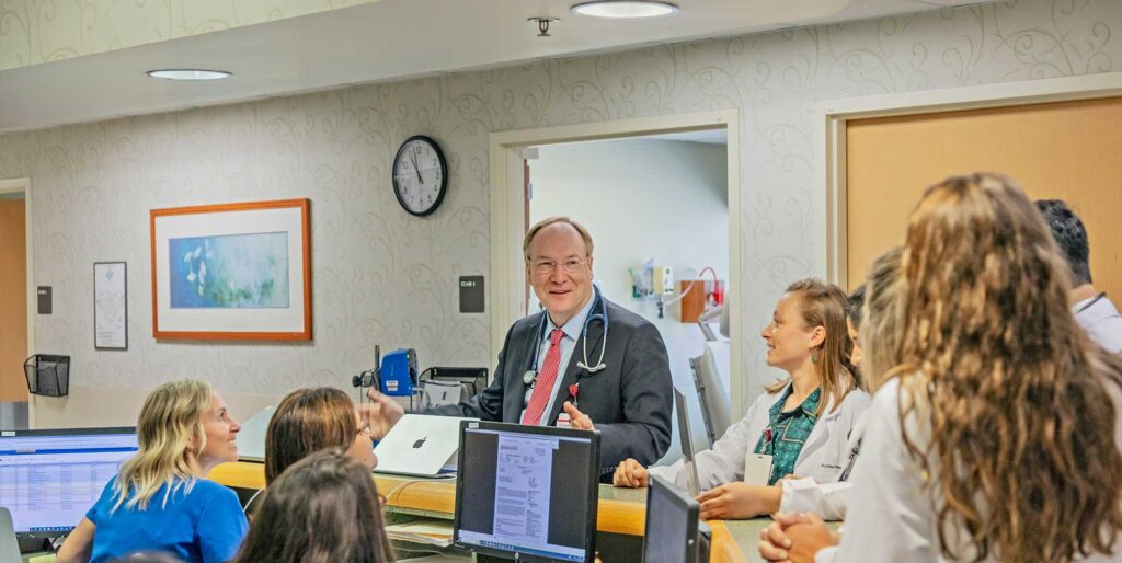 Goetz Kloecker, MD is the fellowship program director at the UofL Health Brown Cancer Center and teaches graduate students, residents, fellowship, and subspecialty training