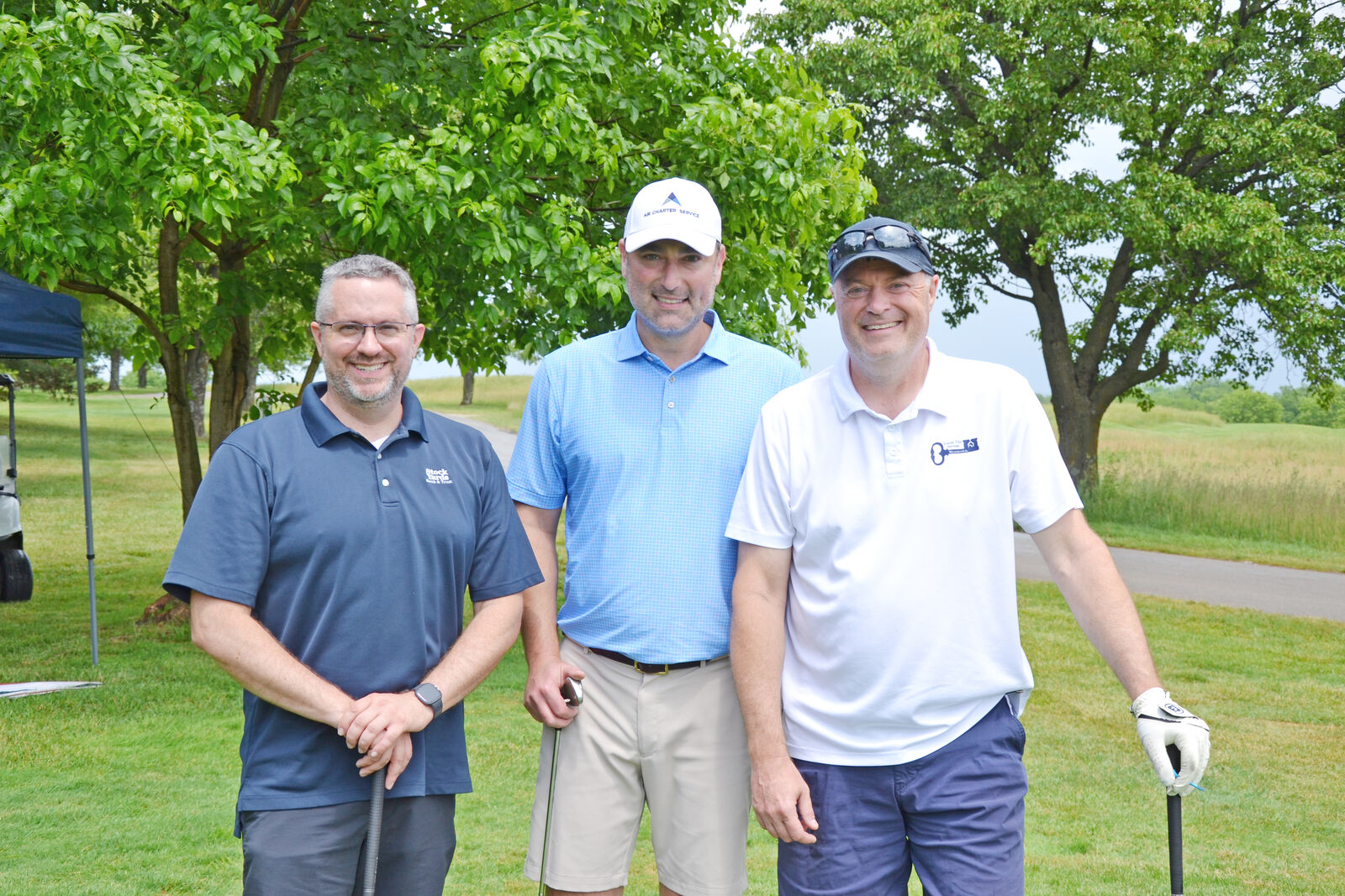 A team from Stock Yards Bank & Trust included Kevin Lane, Matt Frank, and Chris Busey.