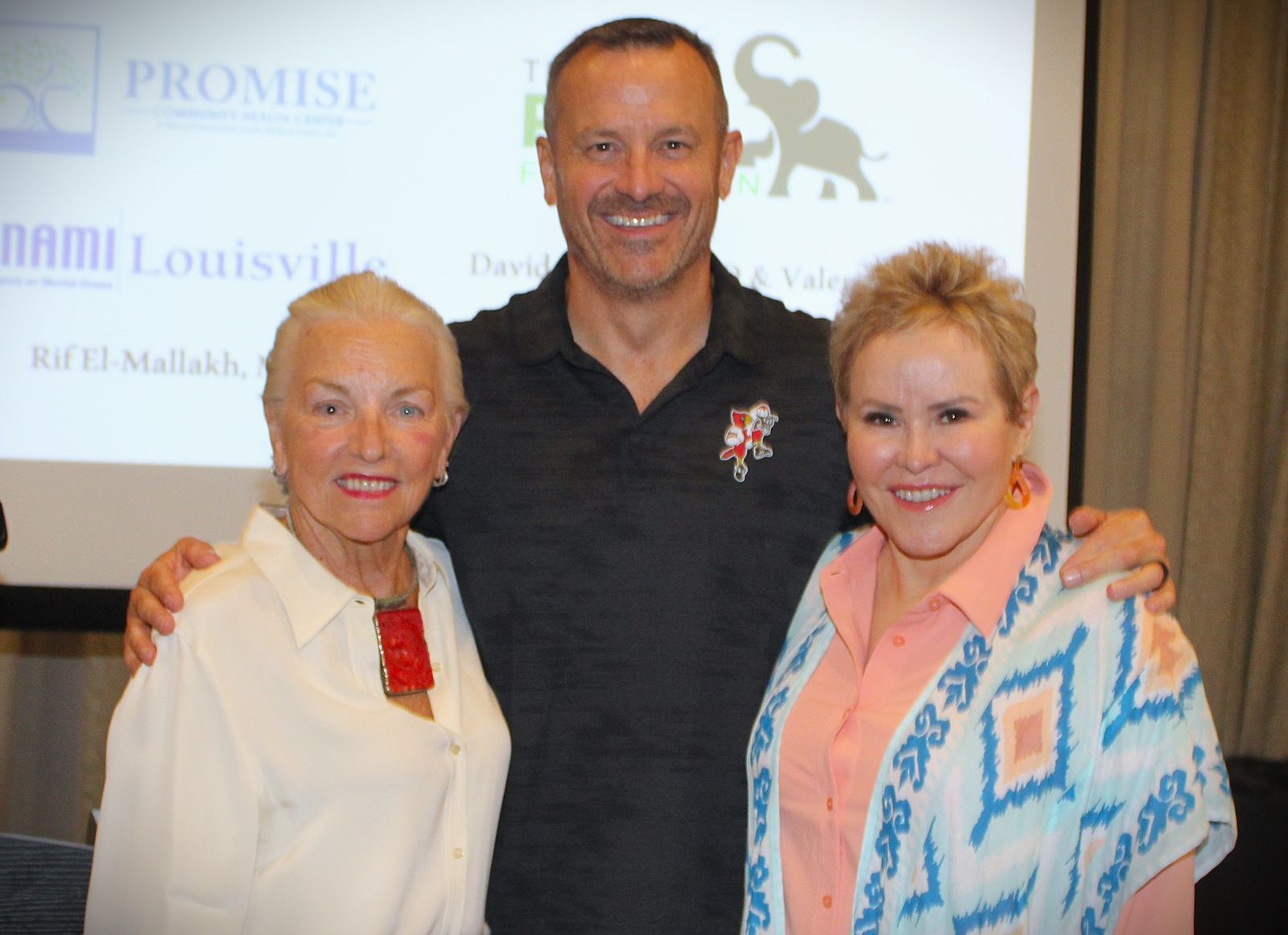 Jeff Walz with Cecelia Houser and Jan Anderson