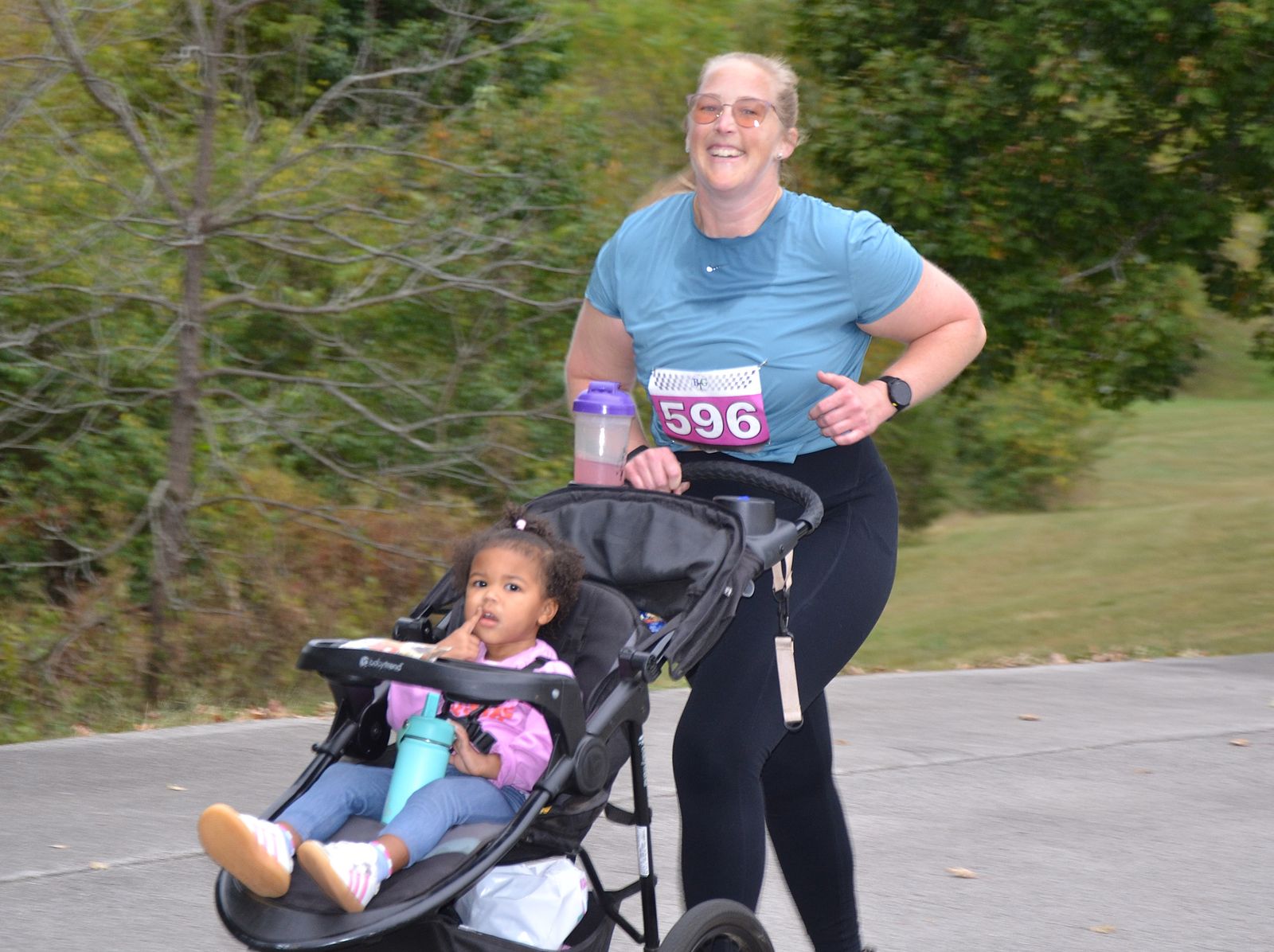 Ashley Ellis running with a stroller